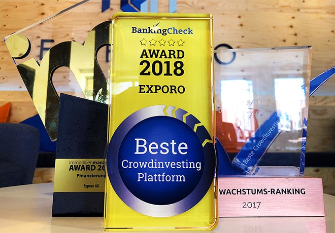 Exporo zur besten Crowdinvesting Plattform 2018 gekürt